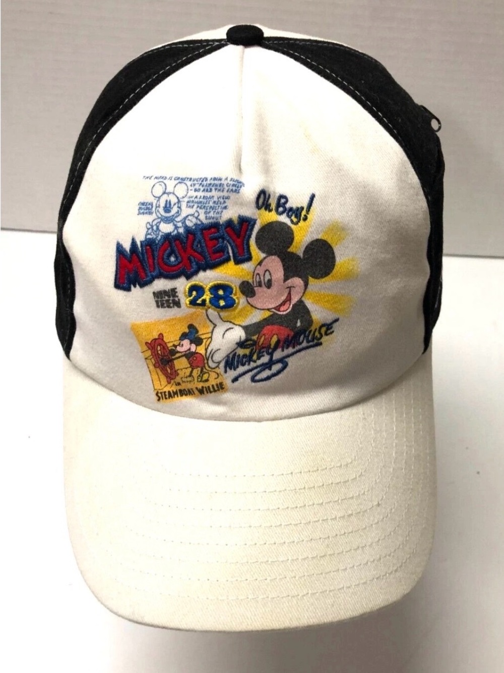 Mickey Mouse 1928 Steamboat Willie BASEBALL Cap with Pocket Hat